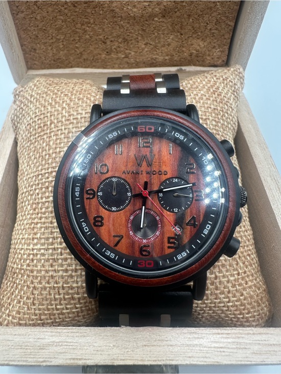 Avant Wood Other - Avant Wood Big Pilot Rose Chronograph Watch